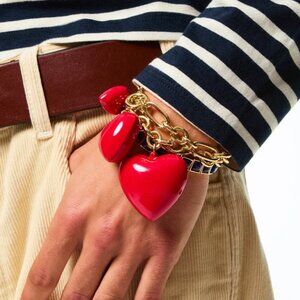 BEST Roxanne Assoulin The Puffy Heart Bracelet Red
